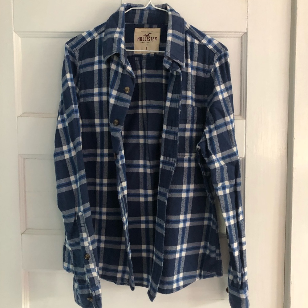Dark Blue Hollister Flannel